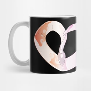 Ball Python Heart (Lesbian Pride Design) Mug